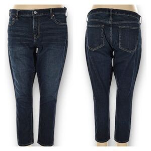 Gap 1969 Best Girlfriend Medium Indigo Denim Cropped Midrise Jeans